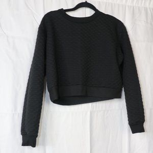 Black Crop Long-sleeved shirt